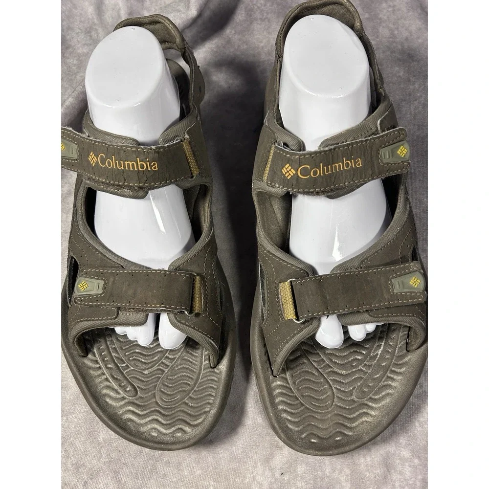 Columbia Sport Hiking Sandals Gray Adjustable Hook Loop Men's Size 12